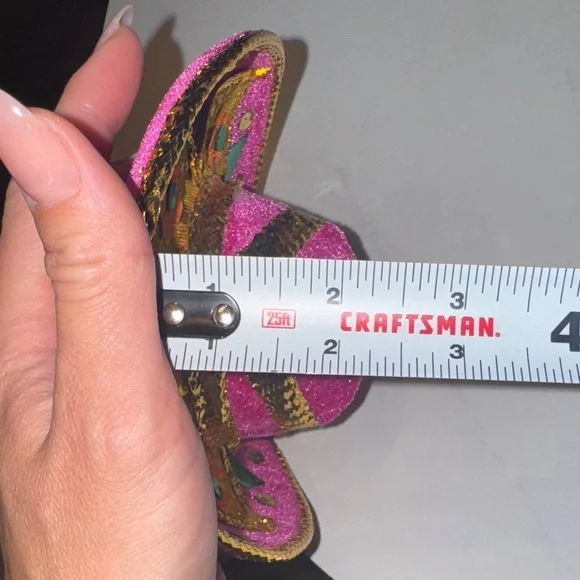 Mini Sombrero Pink and Gold Decorative Hat miniature size Mexico souvenir - Picture 7 of 7